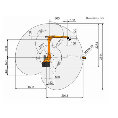 Robotic Arm Manipulator 6 Axis KR 16 R2010 For Welding Laser Welding Machine