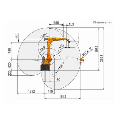Packing Robot KR 16 R1610 Manipulator Robot Arm 6 Axis For Robot Packing