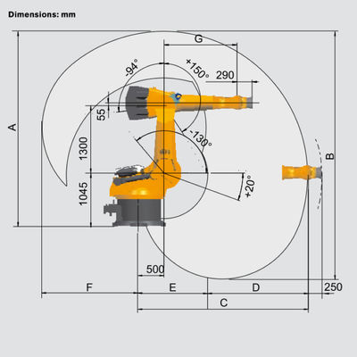 Laser Welding Robot KR360 Welding Robot Arm 6 Axis For Spot Welding Machine