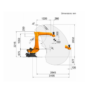 Welding Torches KR 180 R3200 PA Mig Gas Shield 5 Axis Robotic Welding Machine