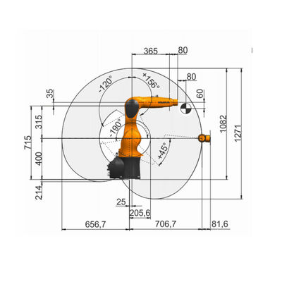 Automatic Welding Robot KR 6 R700 6 Axis Robotic Welding Robot Welding Machine