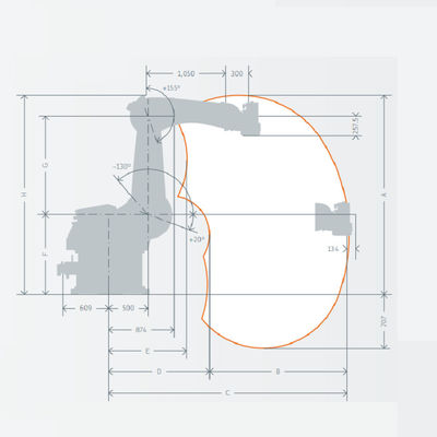KR 470 PA Kuka Industrial Robot Rated Payload 470Kg Industrial Robot Arm 5 Axes Industrial Robot