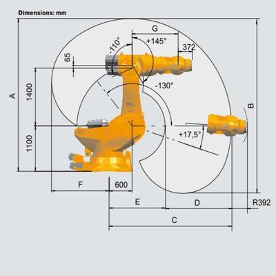 Welding Robot Arm 6 Axis KR 1000 Titan Spot Welding As Welding Machine