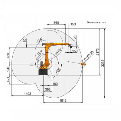 6 Axis Industrial Robotic Arm Kuka Industrial Robot With Rated Payload 20Kg Industrial Robot