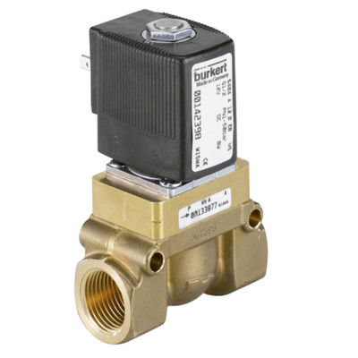 High Pressure Resistant 3/2 Running Burkert Brass Solenoid Valve 6524 For Pressure Reducing Ball Valves