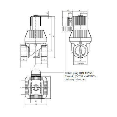 Type 6221 Piston Valve 2/2 Way Servo-Assisted As Solenoid Valve For High Pulsed And Compressed Air
