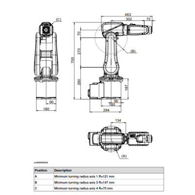 ABB IRB 120 6 Axis Industrial Robotic Arm For Flexible And Compact Production Industrial Robot Arm Payload 3 Kg