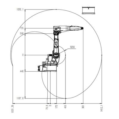 MIG Welding Robot Of Welding Robot TKB1400-6KG-1412mm Robotic Welding Machine