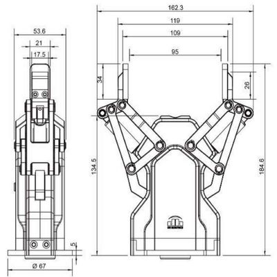 Robot Gripper AG-95 Combine With UR Robotic Arm 6 Axis As Collaborative Robot