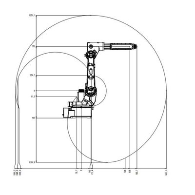 Handling Robotic Arm 6 Axis China TKB1600-12KG-1410mm As Universal Robots