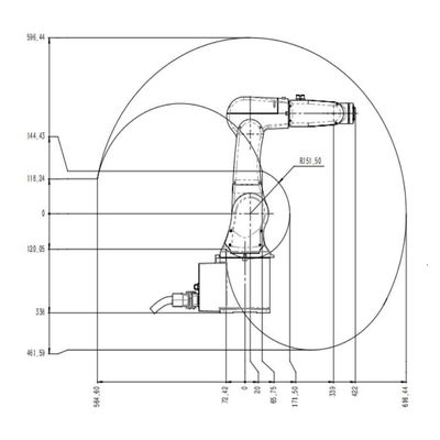 Material Handling Robot TRB050-3kg-616mm Robotic Arm 6 Axis As Universal Robot