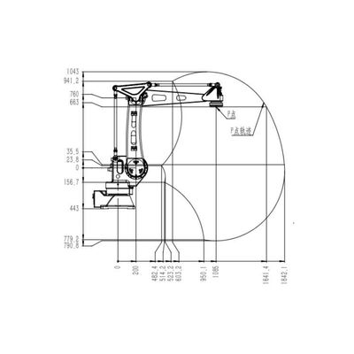 6 Axis Robotic Arm TKB460-30kg-1840mm Precision Detection As Industrial Robots