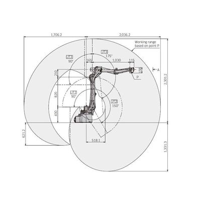 Other Arc Welders With BA006L Robotic Welding Arm 6 Axis For Arc Welding