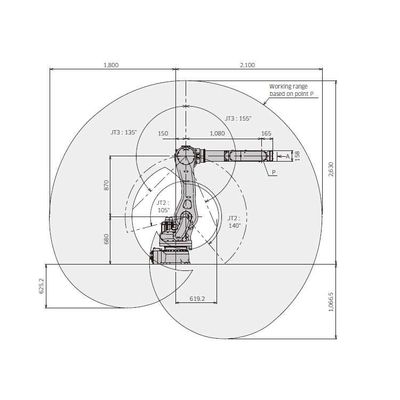 Handling Robot RS080N 6 Axis Robotic Arm For Glass Handling Industrial Robot