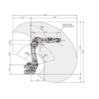 6 Axis Industrial Robot Arm BX200L 200kg Payload As Handling Robot