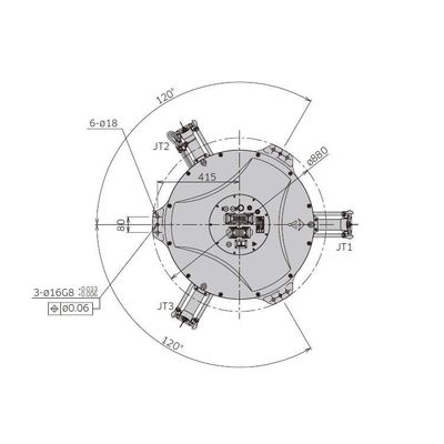 Robotic Arm Assembly YF003N Payload 3kg For Assembly Robot 4 Axis Delta Robot