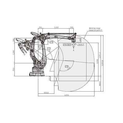 Robotic Arm Manipulator Cp700l Payload 700kg For Palletizing Industrial Robots