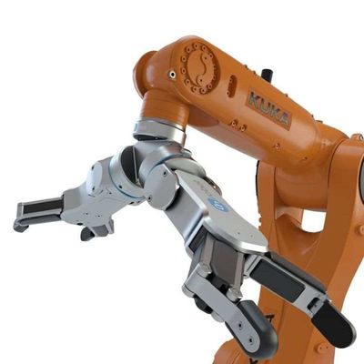 Collaborative Robotic Arm With Flexible Gripper 2 Finger RG6 As Robot Gripper