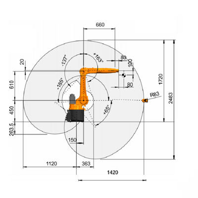 Industrial Robot KR 10 R1420 With 10kg Payload Robot Arm 6 Axis Other Welding Equipment With Mig Welding Machine