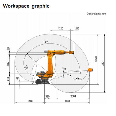 6 Axis Robot Arm KR 210 R2700-2 As Pick And Place Machine For Handling Palletizing