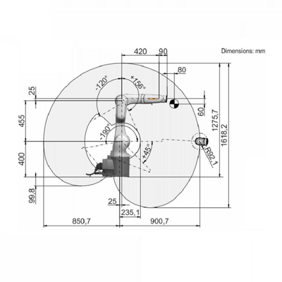 Industrial Welding Robot KR6 R900 The Robot Arm 6 Axis With Other Welding Equipment Payload Of 3 Kg Welding Machine