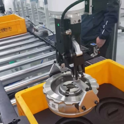 Three Finger Servo Electric Gripper CGC-80 With CNGBS 6 Axis Robot Arm For Automated Cobot Handling