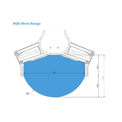 Large Stroke 2 Finger Gripper Used With UR 5E Collaborative Robot For Material Handling Equipment Parts