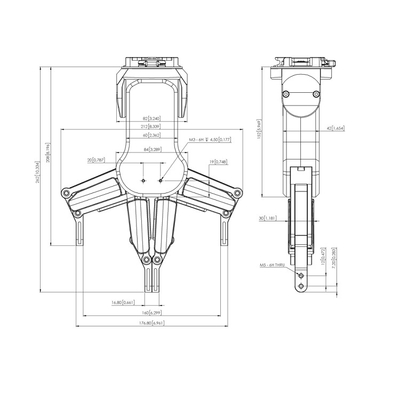 Large Stroke 2 Finger Gripper Used With UR 5E Collaborative Robot For Material Handling Equipment Parts