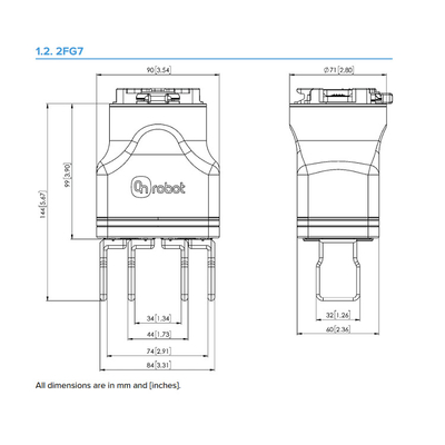 2FG7 Parallel Gripper With 11KG Payload Used With Robotic Arm Of Cobot For Pick And Place Machine