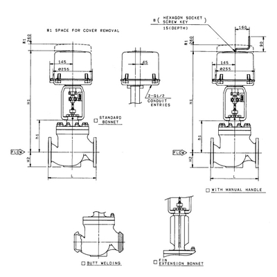 KOSO Control Valve 510T Top Guided Single Seated Globe Valves With 5200LA Diaphragm Type Actuator Pneumatic Valve