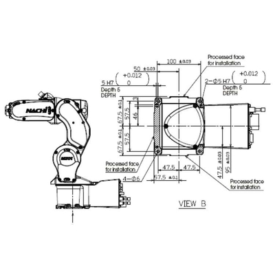 Handling Robotic Arm MZ01-01 Robot Arm 6 Axis As Compact Industrial Robot
