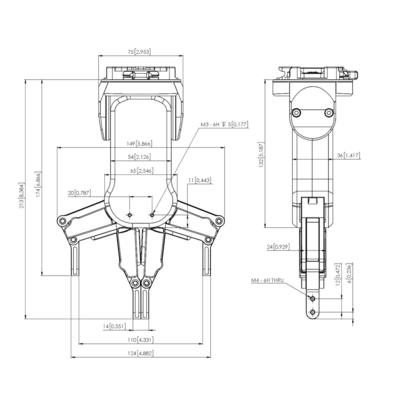ONrobot robot gripper RG2 two finger hand gripper work for UR cobot electric gripper