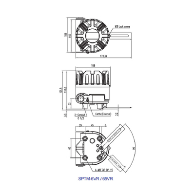 SPTM-V6 Control Valve Accessories Smart Position Transmitter Pneumatic Parts