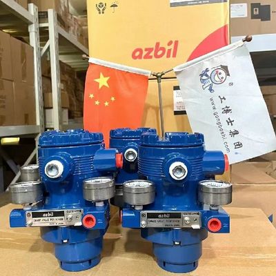 Control Valve With Actuator And Azbil Avp100  Pneumatic Smart Valve Positioner