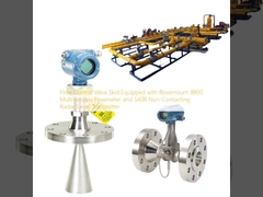 Flow Control Valve Skid Equipped with Rosemount 8800 Multivariable Flowmeter and 5408 Non-Contacting Radar/Level Transmitter