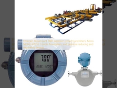 Emerson Rosemount 5081 explosion-proof transmitters, Micro Motion F025S Coriolis flowmeters, and pressure reducing and regulating devices