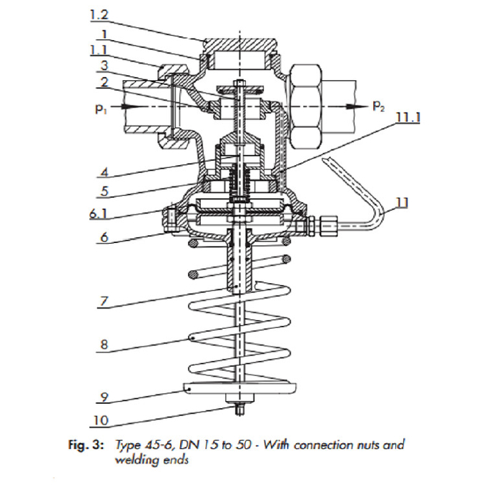 Differential Pressure Control Valve With Bypass / Short Circuit Pipe ...